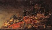 Frans Ryckhals, Fruit and Lobster on a Table